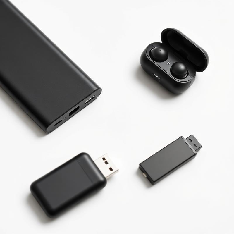 Custom power bank, branded USB drives and earbuds tech corporate gifts